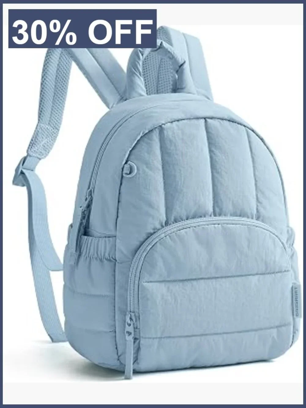Mini Quilted Puffer Backpack Women's Water Resistant Daypack with Anti-Theft